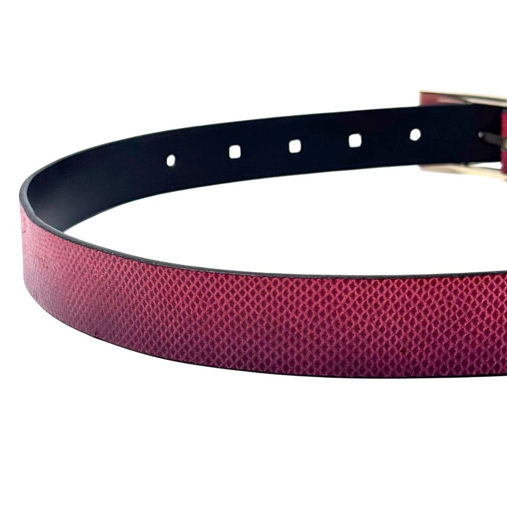 Gucci Red Lizard Skin Belt - Picture 14 of 14